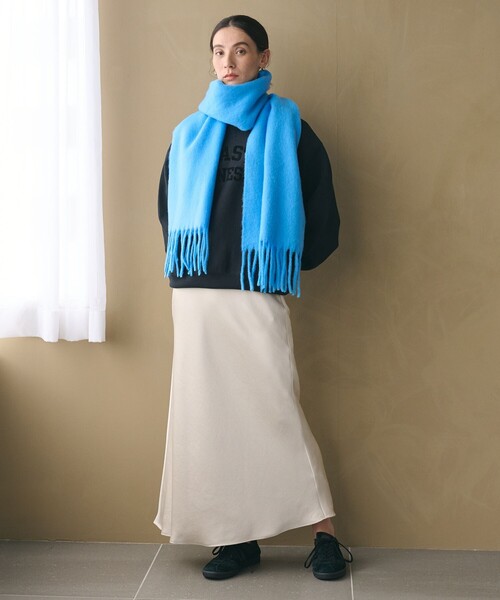 BEAUTY&YOUTH UNITED ARROWS(ビューティーアンドユースユナイテッドアローズ)の「ブークレ マフラー(マフラー・レディース・ターコイズブルー系/グレー系/レッド・FREE)」の16枚目の写真