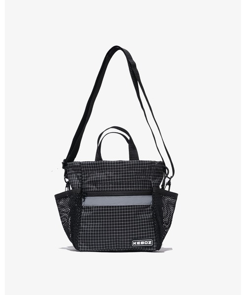 KEBOZ（ケボズ）の「GRID CHECK MINI SQUARE BAG（ショルダーバッグ・メンズ・グレー/ブラック・FREE）」の2枚目の写真