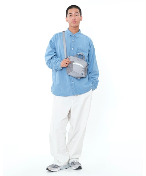 KEBOZ（ケボズ）の「GRID CHECK MINI SQUARE BAG（ショルダーバッグ・メンズ・グレー/ブラック・FREE）」の4枚目の写真