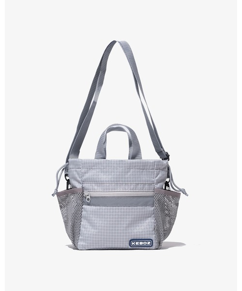 KEBOZ（ケボズ）の「GRID CHECK MINI SQUARE BAG（ショルダーバッグ・メンズ・グレー/ブラック・FREE）」の6枚目の写真