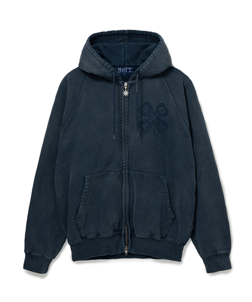 トップス BoTT Washed Lucky Logo Zip Hoodie BoTT Washed Lucky Logo Zip Hoodie ボットの正規取り扱いオンライン