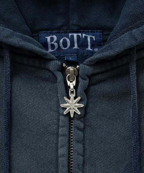 BOTT(ボット)の「BoTT / ボット Washed Lucky Logo Zip Hoodie(パーカー・メンズ・ブラック/ネイビー・X-LARGE/LARGE)」の5枚目の写真
