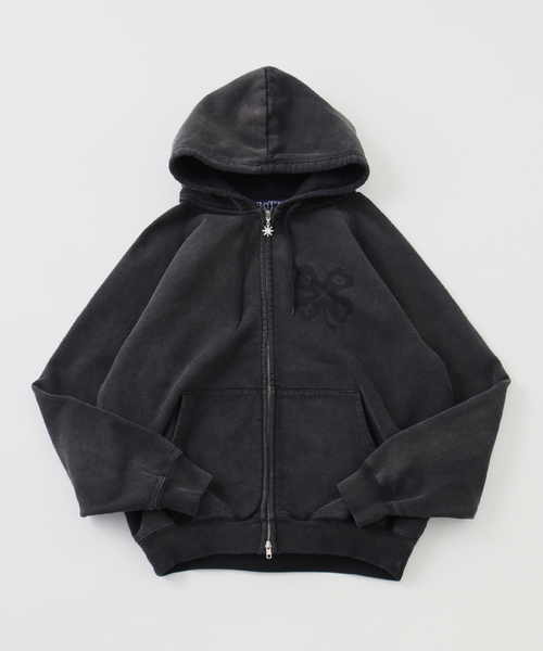 BoTT / ボット Washed Lucky Logo Zip Hoodie（パーカー）｜BOTT