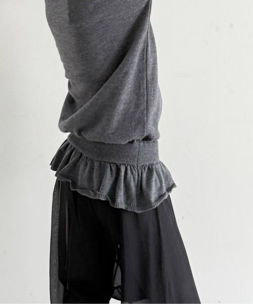Gimaguas(ギマガス)の「Gimaguas Fille jumper(ニット/セーター・メンズ・ダークグレー・SMALL)」の4枚目の写真