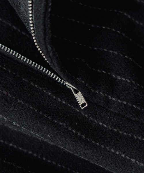 Flannel two tuck wide striped slacks / フランネル2タックワイド