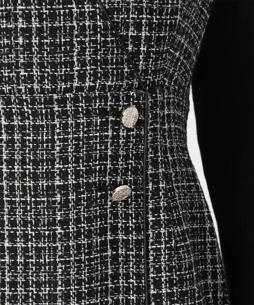 セール】2025秋冬新作 ツイードラップジャンスカ（ジャンパースカート