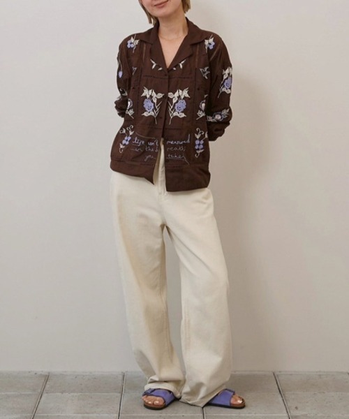 TODAYFUL（トゥデイフル）の「TODAYFUL　Embroidery Patchwork Shirts エンブロイダリーパッチワークシャツ/12610428（シャツ/ブラウス・レディース・キナリ/バーガンディー・ONE SIZE）」の19枚目の写真