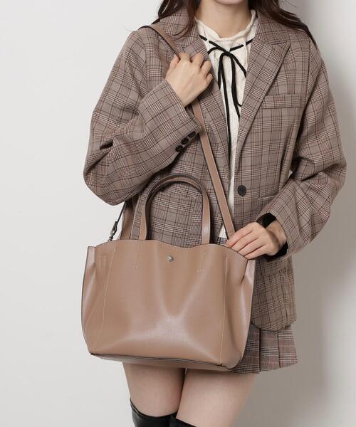 ESPERANZA（エスペランサ）の「肩楽 2WAYミニトートバッグ（トートバッグ・レディース・グレー/チョコ/ブラック/ブルー・FREE）」の12枚目の写真