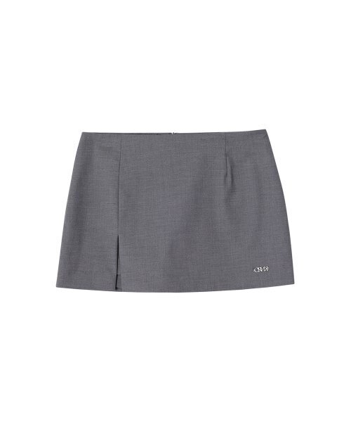 CRANK(クランク)の「スリットマイクロスカートパンツ_ライトグレー(スカート・レディース・その他・SMALL/MEDIUM)」の2枚目の写真