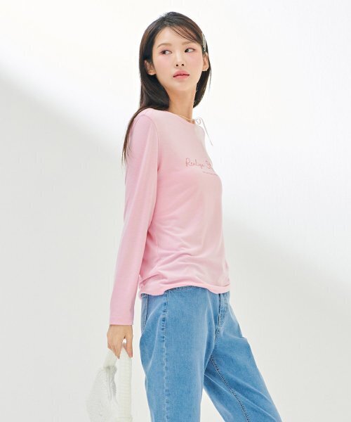 CHASECULT(チェイスカルト)の「レディースレタリングベーシックTシャツ-DAZG5151B0P(Tシャツ/カットソー・レディース・PINK・90/85/95)」の3枚目の写真