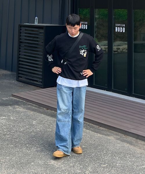 CHASECULT(チェイスカルト)の「共用全版グラフィックスウェットシャツ-ブラック(スウェット・メンズ・ブラック・90/100/95/105)」の6枚目の写真