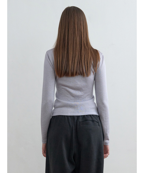 Kijun（キジュン）の「Two-Way Neck Glitter Top Lavender（Tシャツ/カットソー・レディース・その他・SMALL/MEDIUM）」の5枚目の写真