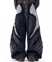 ARULE（アルール）の「A'GEM/9 × .kom 『ARULE/アルール』Washing Crush Wide Pants /ワッシングクラッシュワイドパンツ（デニムパンツ）」