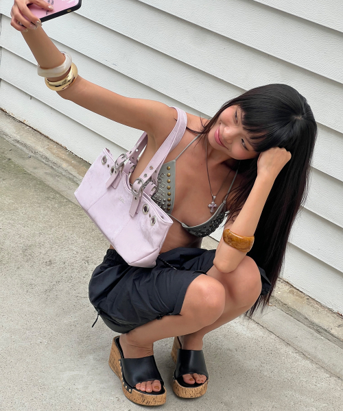 HIETA（ヒエタ）の「ベッキーミニ / パウダーピンク（トートバッグ・レディース・その他・FREE）」の15枚目の写真