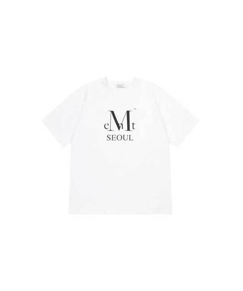 MUCENT(ムセント)の「ソウルシグネチャーロゴ半袖Tシャツ男女共用(2カラー)(Tシャツ/カットソー・レディース・ホワイト/ブラック・LARGE/MEDIUM)」の2枚目の写真