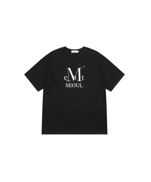 MUCENT(ムセント)の「ソウルシグネチャーロゴ半袖Tシャツ男女共用(2カラー)(Tシャツ/カットソー・レディース・ホワイト/ブラック・LARGE/MEDIUM)」の1枚目の写真