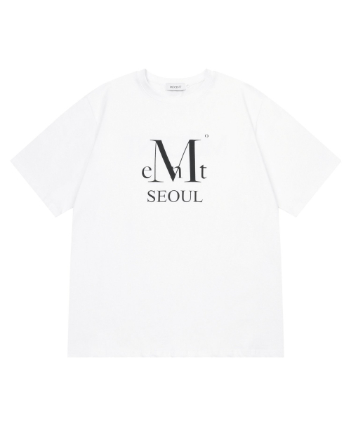 MUCENT(ムセント)の「ソウルシグネチャーロゴ半袖Tシャツ男女共用(2カラー)(Tシャツ/カットソー・レディース・ホワイト/ブラック・LARGE/MEDIUM)」の7枚目の写真