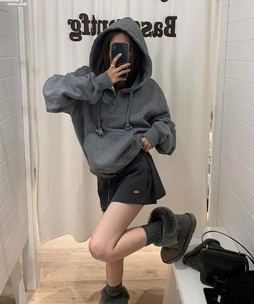 gossip!ロサンゼルス(ゴシップロサンゼルス)の「Y2K レイヤードデザイン ミニスカート(スカート・レディース・グレー・S/M)」の2枚目の写真