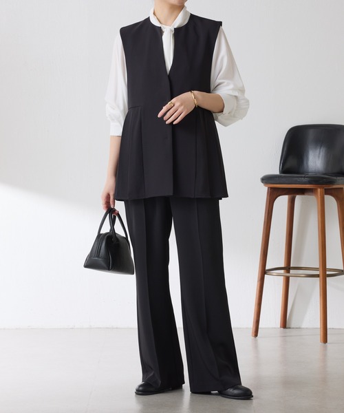 COLLAGE GALLARDAGALANTE(コラージュガリャルダガランテ)の「2WAYボウタイシャツ/セレモニー(シャツ/ブラウス・レディース・オフホワイト/サックスブルー・FREE)」の10枚目の写真