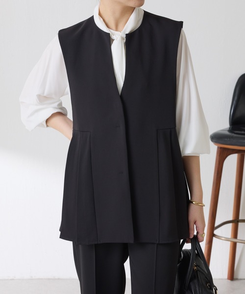 COLLAGE GALLARDAGALANTE(コラージュガリャルダガランテ)の「2WAYボウタイシャツ/セレモニー(シャツ/ブラウス・レディース・オフホワイト/サックスブルー・FREE)」の11枚目の写真