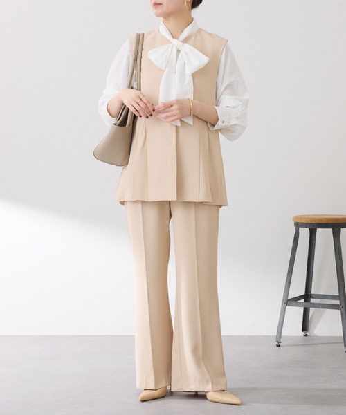 COLLAGE GALLARDAGALANTE(コラージュガリャルダガランテ)の「2WAYボウタイシャツ/セレモニー(シャツ/ブラウス・レディース・オフホワイト/サックスブルー・FREE)」の19枚目の写真