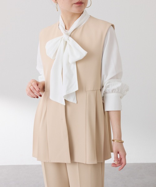 COLLAGE GALLARDAGALANTE(コラージュガリャルダガランテ)の「2WAYボウタイシャツ/セレモニー(シャツ/ブラウス・レディース・オフホワイト/サックスブルー・FREE)」の22枚目の写真