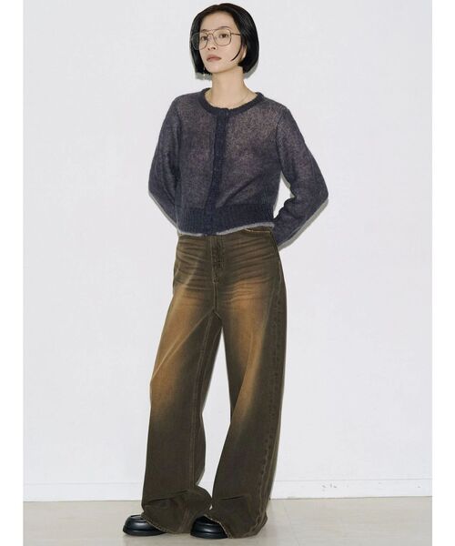 VEQUM(VEQUM)の「【VEQUM】CREW NECK KNIT CARDIGAN(ニット/セーター・レディース・ピンク/ブラウン/ネイビー・FREE)」の10枚目の写真
