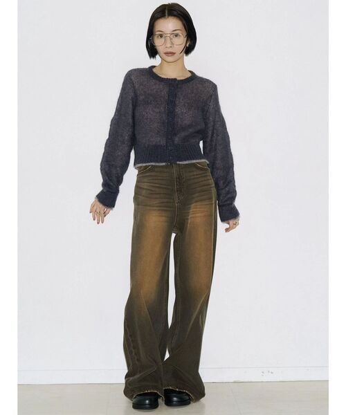 VEQUM(VEQUM)の「【VEQUM】CREW NECK KNIT CARDIGAN(ニット/セーター・レディース・ピンク/ブラウン/ネイビー・FREE)」の11枚目の写真
