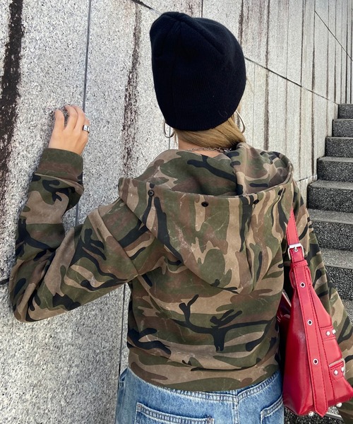 セール】迷彩フードファージップパーカー（パーカー）｜non-hedge