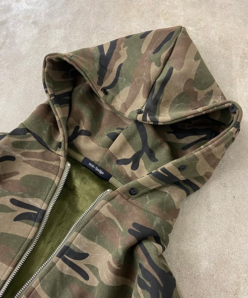 セール】迷彩フードファージップパーカー（パーカー）｜non-hedge