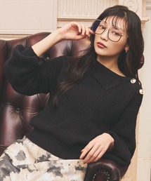 チュール」に該当するトップス（ブラック/黒色系・ショート丈