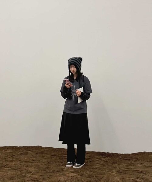 S'EST(エスイーエスティー)の「Stripe Layered Long Sleeve Charcoal(Tシャツ/カットソー・メンズ・その他・LARGE/MEDIUM/SMALL)」の4枚目の写真