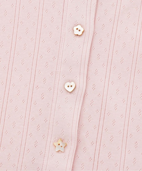 SEA(シー)の「アイレットフライス カーディガン(カーディガン/ボレロ・レディース・ピンク/ホワイト/グレー・ONE SIZE)」の9枚目の写真