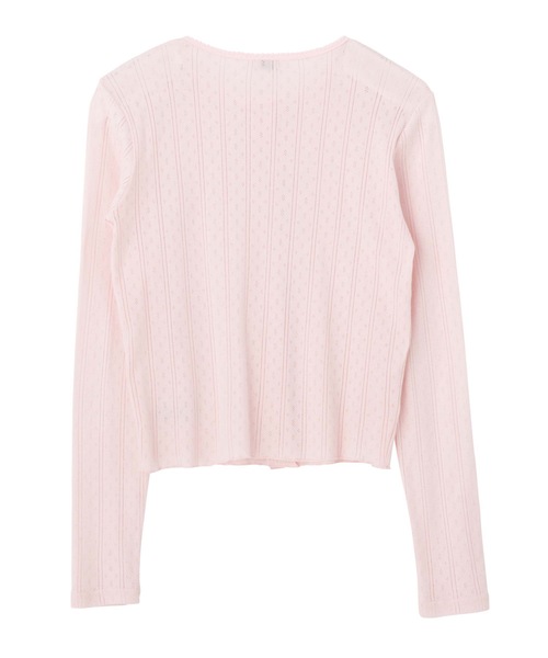 SEA(シー)の「アイレットフライス カーディガン(カーディガン/ボレロ・レディース・ピンク/ホワイト/グレー・ONE SIZE)」の13枚目の写真