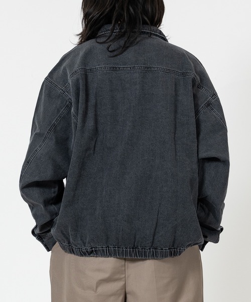 THRASHER(スラッシャー)の「【at】〔THRASHER/スラッシャー〕ヴィンテージライク フルジップ デニムジャケット(デニムジャケット・メンズ・ブラック/ブルー・MEDIUM/LARGE)」の5枚目の写真