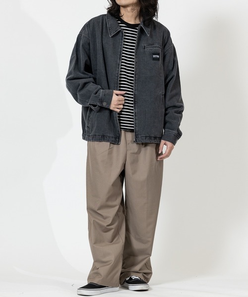 THRASHER(スラッシャー)の「【at】〔THRASHER/スラッシャー〕ヴィンテージライク フルジップ デニムジャケット(デニムジャケット・メンズ・ブラック/ブルー・MEDIUM/LARGE)」の6枚目の写真