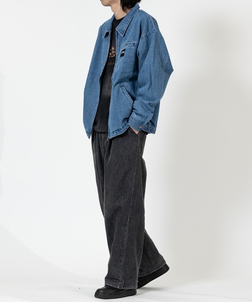 THRASHER(スラッシャー)の「【at】〔THRASHER/スラッシャー〕ヴィンテージライク フルジップ デニムジャケット(デニムジャケット・メンズ・ブラック/ブルー・MEDIUM/LARGE)」の13枚目の写真