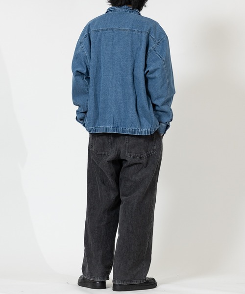 THRASHER(スラッシャー)の「【at】〔THRASHER/スラッシャー〕ヴィンテージライク フルジップ デニムジャケット(デニムジャケット・メンズ・ブラック/ブルー・MEDIUM/LARGE)」の14枚目の写真