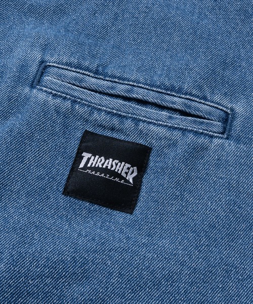 THRASHER(スラッシャー)の「【at】〔THRASHER/スラッシャー〕ヴィンテージライク フルジップ デニムジャケット(デニムジャケット・メンズ・ブラック/ブルー・MEDIUM/LARGE)」の18枚目の写真