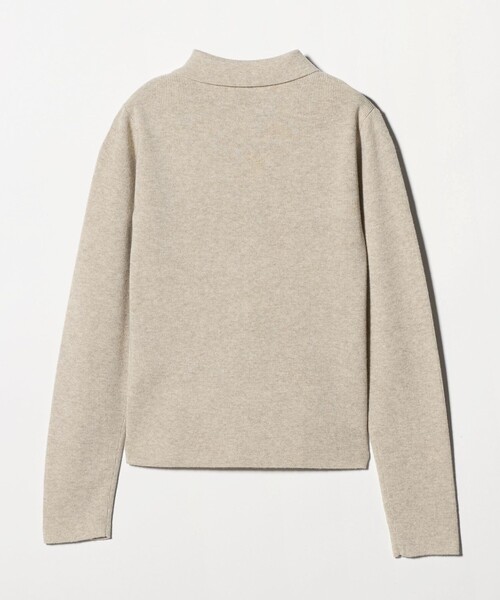6（ロク）の「＜6(ROKU)＞ウールカシミヤ リブ ポロニット（ニット/セーター・レディース・ダークグレー/ナチュラル・FREE）」の9枚目の写真
