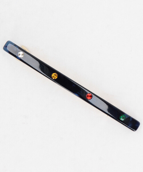 FREAK'S STORE（フリークスストア）の「MALUS/マリュス Barrette / large STONE / バレッタ ラージ ストーン / MSH-006（バレッタ/ヘアクリップ・レディース・ネイビー/ホワイト/オフホワイト/その他9・ONE SIZE）」の4枚目の写真