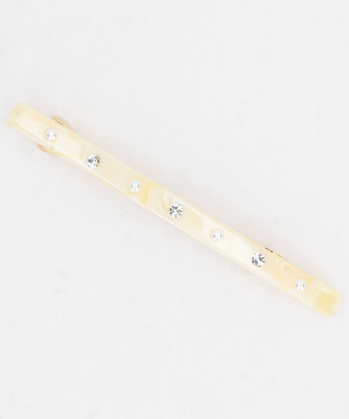 FREAK'S STORE（フリークスストア）の「MALUS/マリュス Barrette / large STONE / バレッタ ラージ ストーン / MSH-006（バレッタ/ヘアクリップ・レディース・ネイビー/ホワイト/オフホワイト/その他9・ONE SIZE）」の2枚目の写真