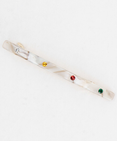 FREAK'S STORE（フリークスストア）の「MALUS/マリュス Barrette / large STONE / バレッタ ラージ ストーン / MSH-006（バレッタ/ヘアクリップ・レディース・ネイビー/ホワイト/オフホワイト/その他9・ONE SIZE）」の3枚目の写真