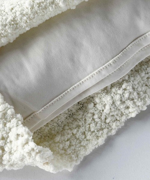 PICCIN（ピッチン）の「ニットツイードミニセットアップ（ワンピース・レディース・ブルー系その他/ブラック/オフホワイト・M）」の5枚目の写真