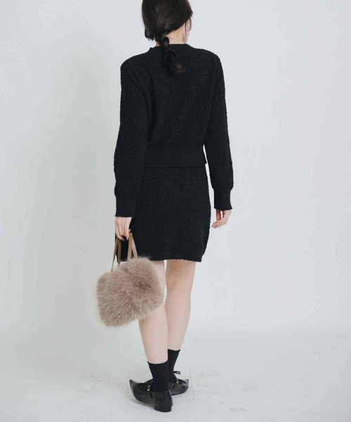 PICCIN（ピッチン）の「ニットツイードミニセットアップ（ワンピース・レディース・ブルー系その他/ブラック/オフホワイト・M）」の11枚目の写真