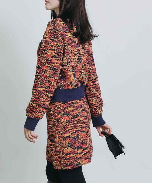 PICCIN（ピッチン）の「ニットツイードミニセットアップ（ワンピース・レディース・ブルー系その他/ブラック/オフホワイト・M）」の18枚目の写真