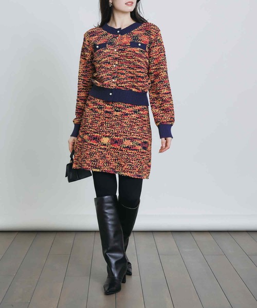 PICCIN（ピッチン）の「ニットツイードミニセットアップ（ワンピース・レディース・ブルー系その他/ブラック/オフホワイト・M）」の20枚目の写真