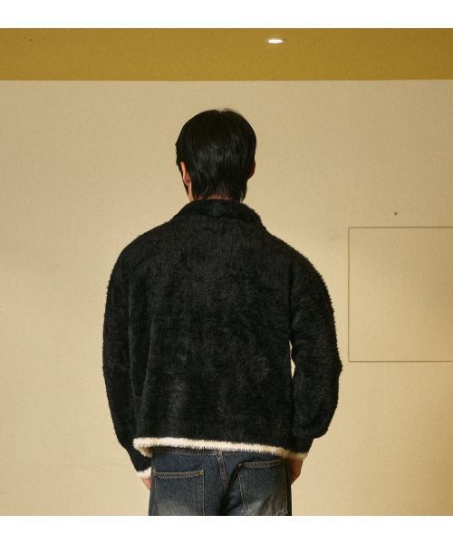 AMOU（アモウ）の「Mohair Washable Kara knit BLACK（ニット/セーター・レディース・その他・1/2/3）」の2枚目の写真