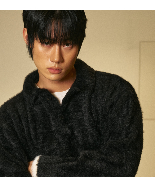 AMOU（アモウ）の「Mohair Washable Kara knit BLACK（ニット/セーター・レディース・その他・1/2/3）」の3枚目の写真