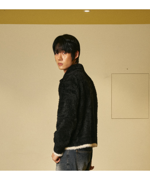 AMOU（アモウ）の「Mohair Washable Kara knit BLACK（ニット/セーター・レディース・その他・1/2/3）」の6枚目の写真